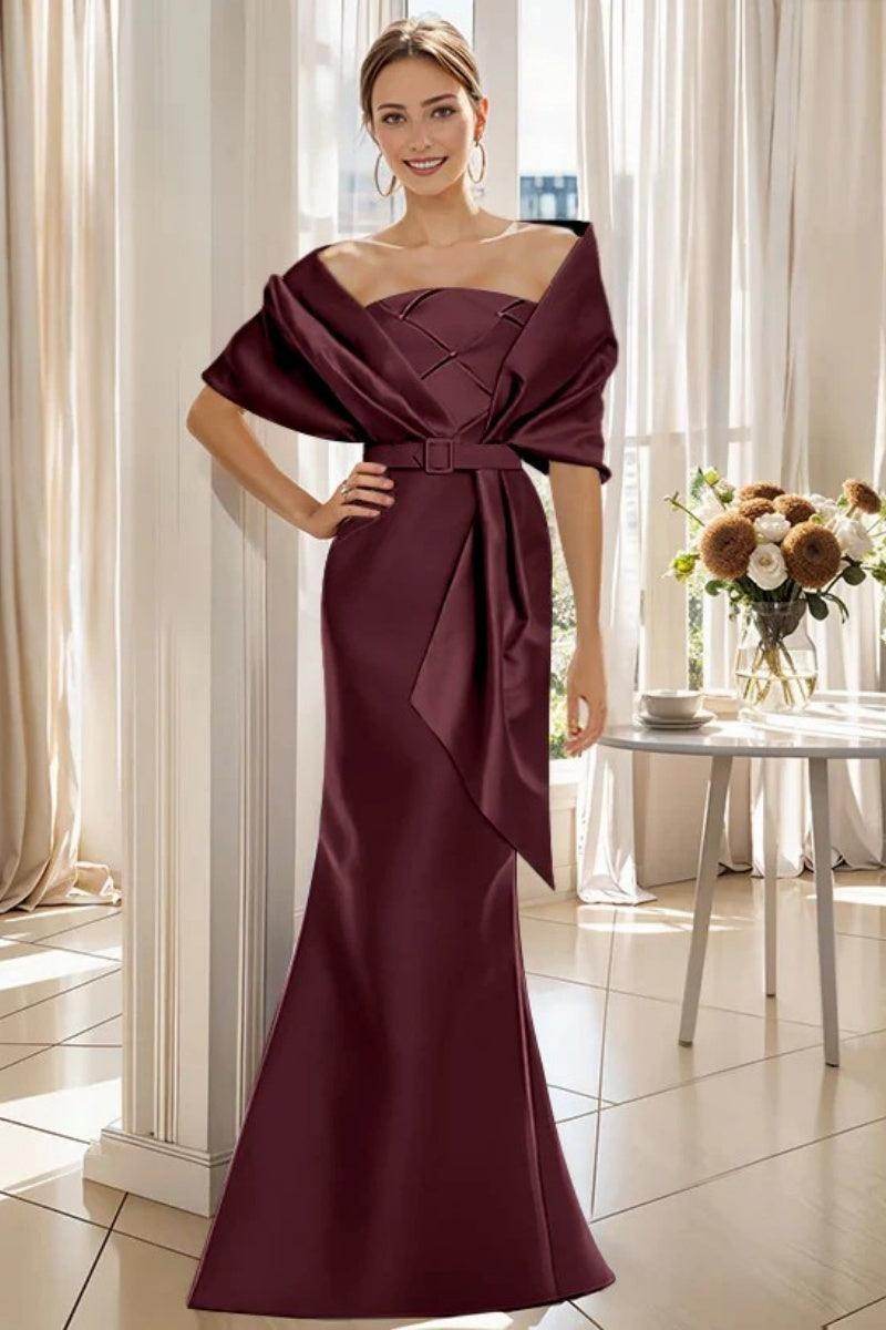 Trumpet 2 Pieces Floor Length Mother of the Bride Dresses CM0370