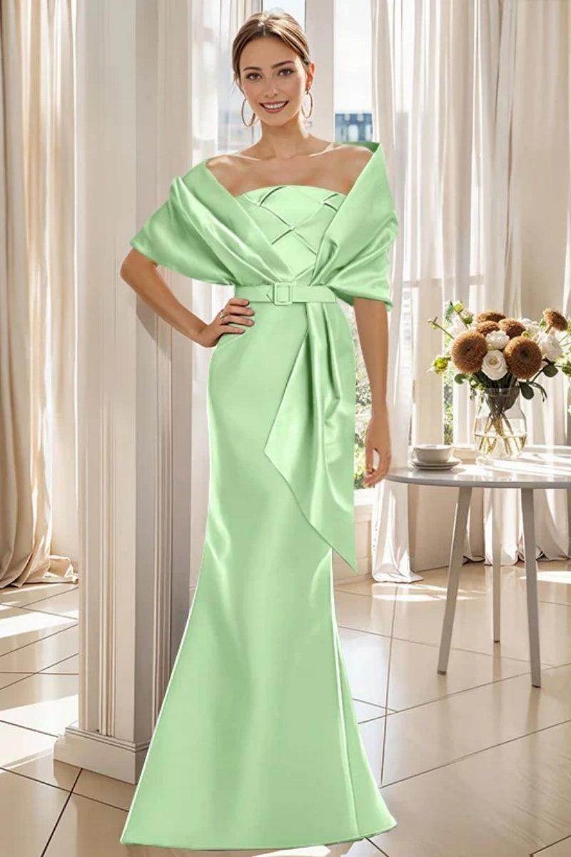 Trumpet 2 Pieces Floor Length Mother of the Bride Dresses CM0370
