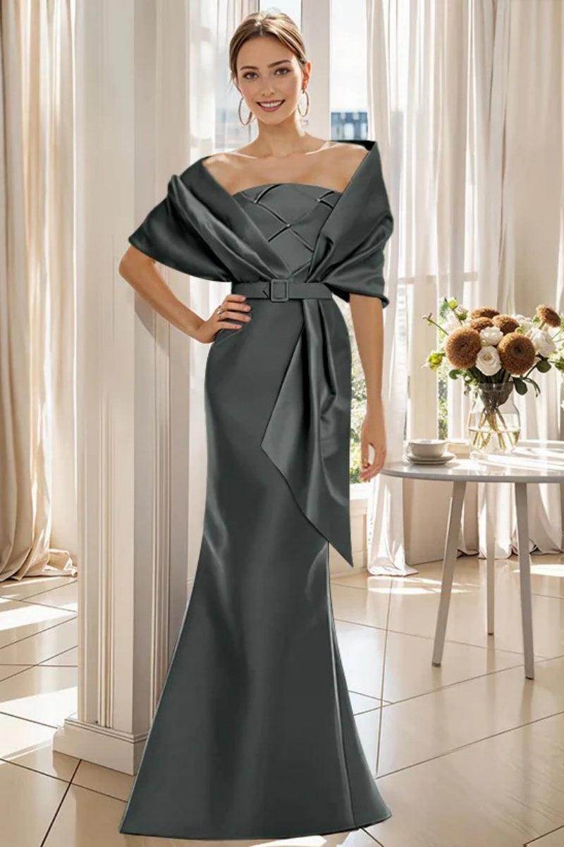 Trumpet 2 Pieces Floor Length Mother of the Bride Dresses CM0370