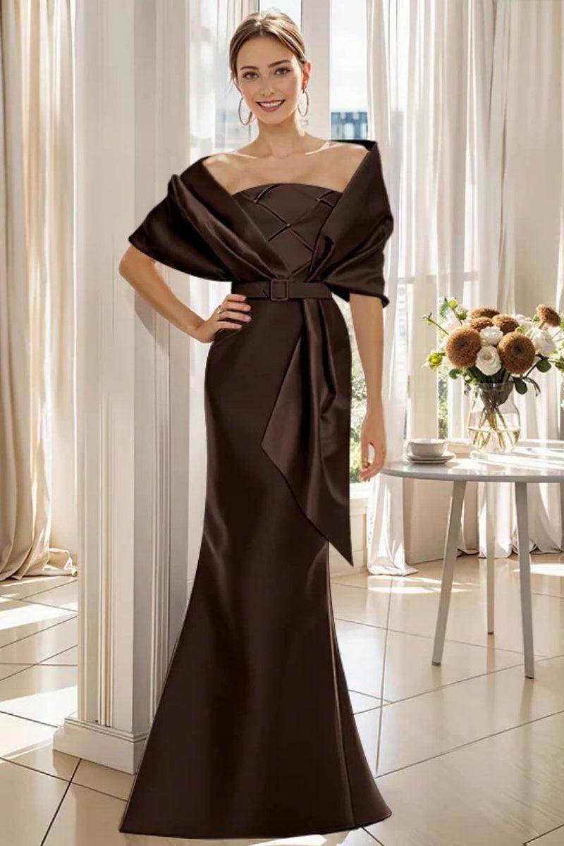 Trumpet 2 Pieces Floor Length Mother of the Bride Dresses CM0370