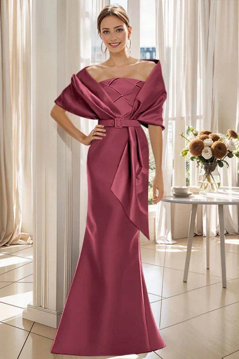 Trumpet 2 Pieces Floor Length Mother of the Bride Dresses CM0370