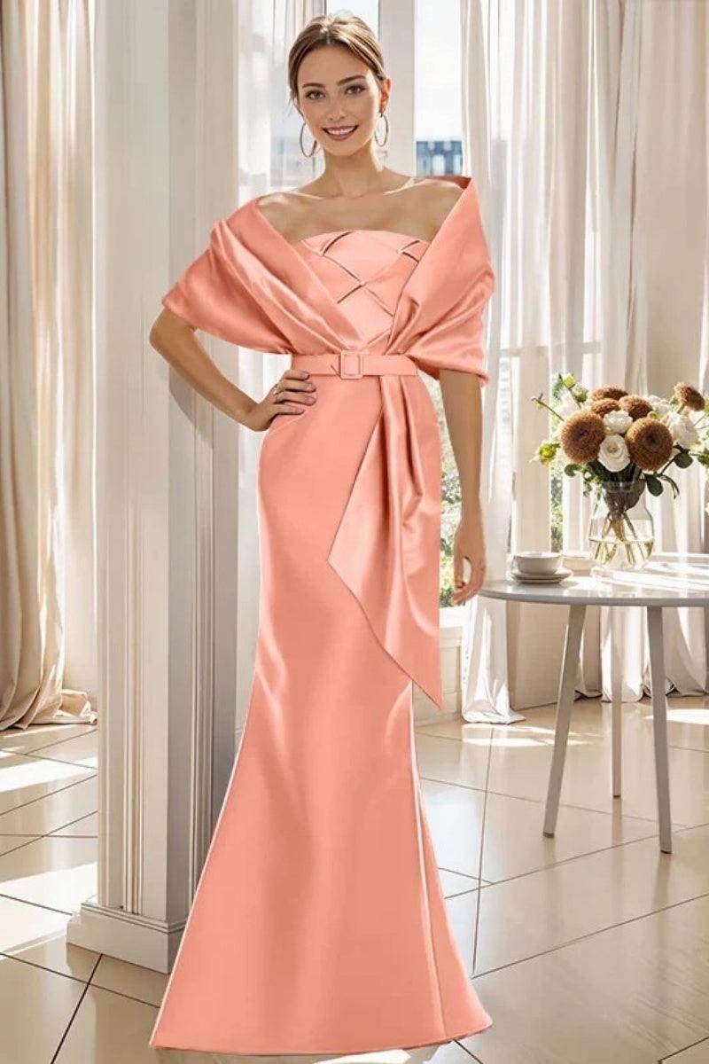 Trumpet 2 Pieces Floor Length Mother of the Bride Dresses CM0370