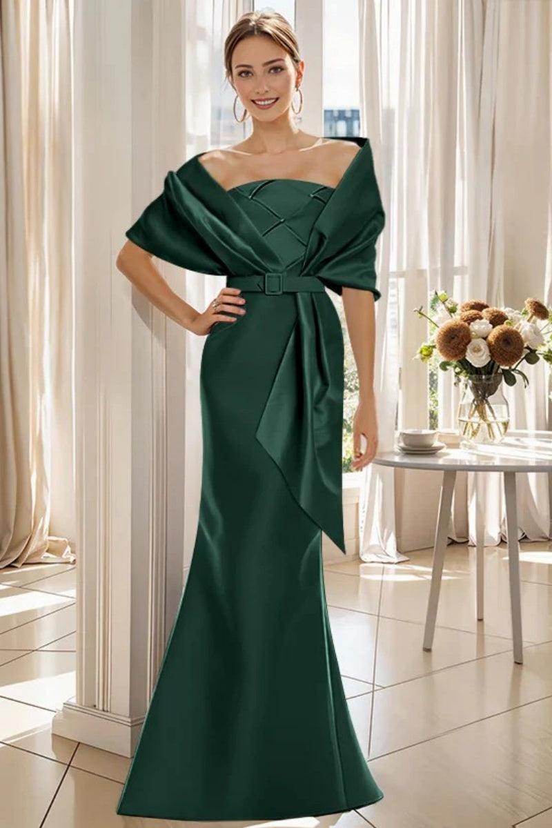 Trumpet 2 Pieces Floor Length Mother of the Bride Dresses CM0370
