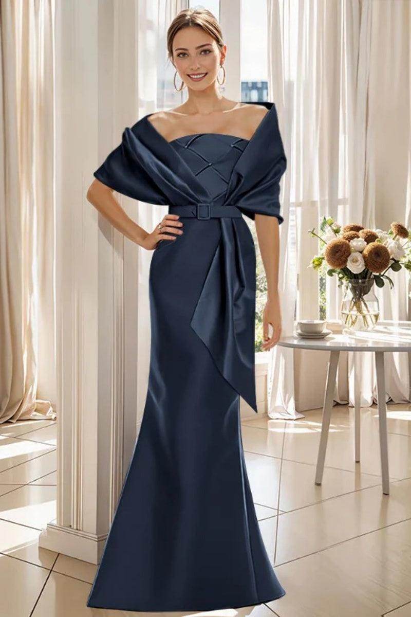 Trumpet 2 Pieces Floor Length Mother of the Bride Dresses CM0370