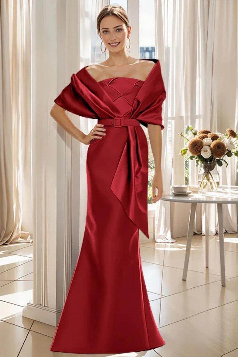 Trumpet 2 Pieces Floor Length Mother of the Bride Dresses CM0370