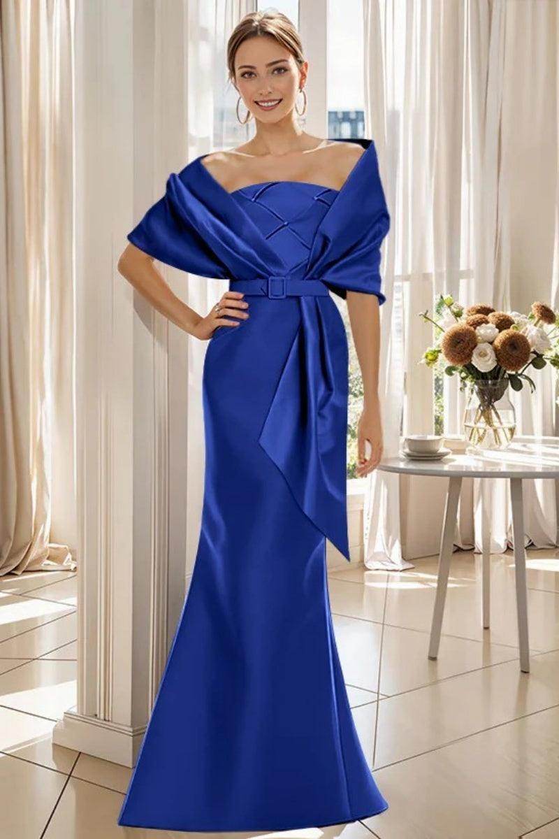 Trumpet 2 Pieces Floor Length Mother of the Bride Dresses CM0370