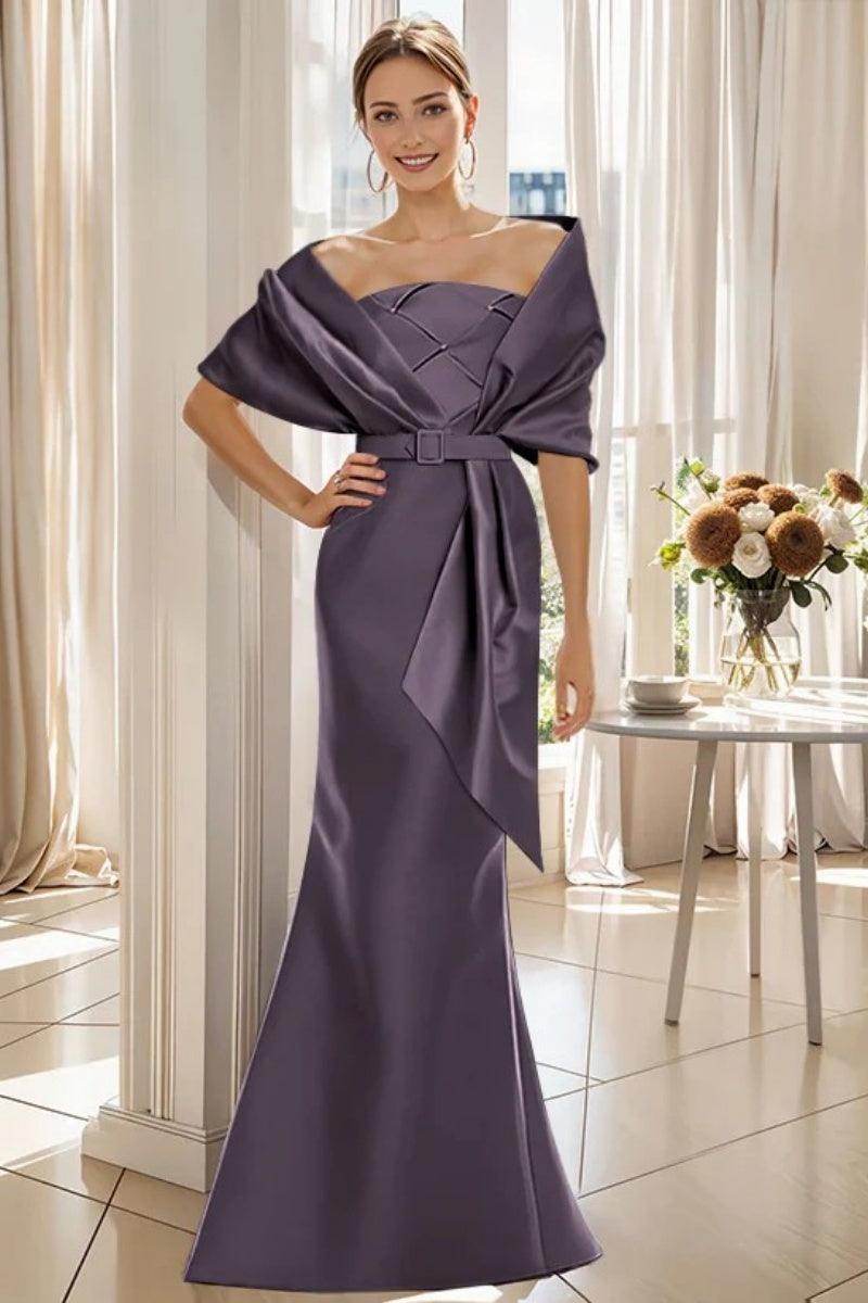 Trumpet 2 Pieces Floor Length Mother of the Bride Dresses CM0370