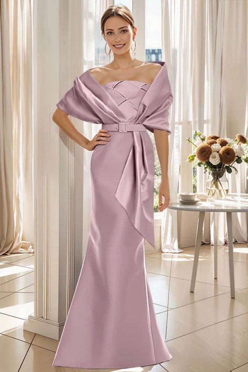 Trumpet 2 Pieces Floor Length Mother of the Bride Dresses CM0370