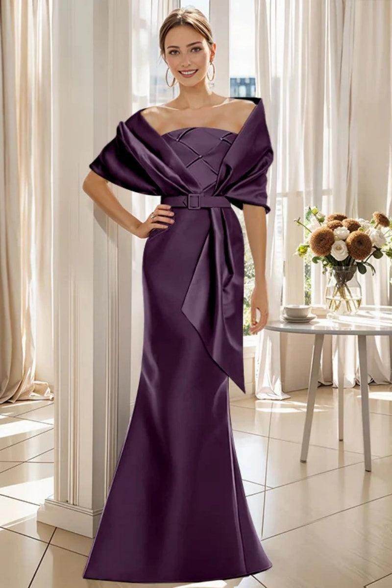 Trumpet 2 Pieces Floor Length Mother of the Bride Dresses CM0370