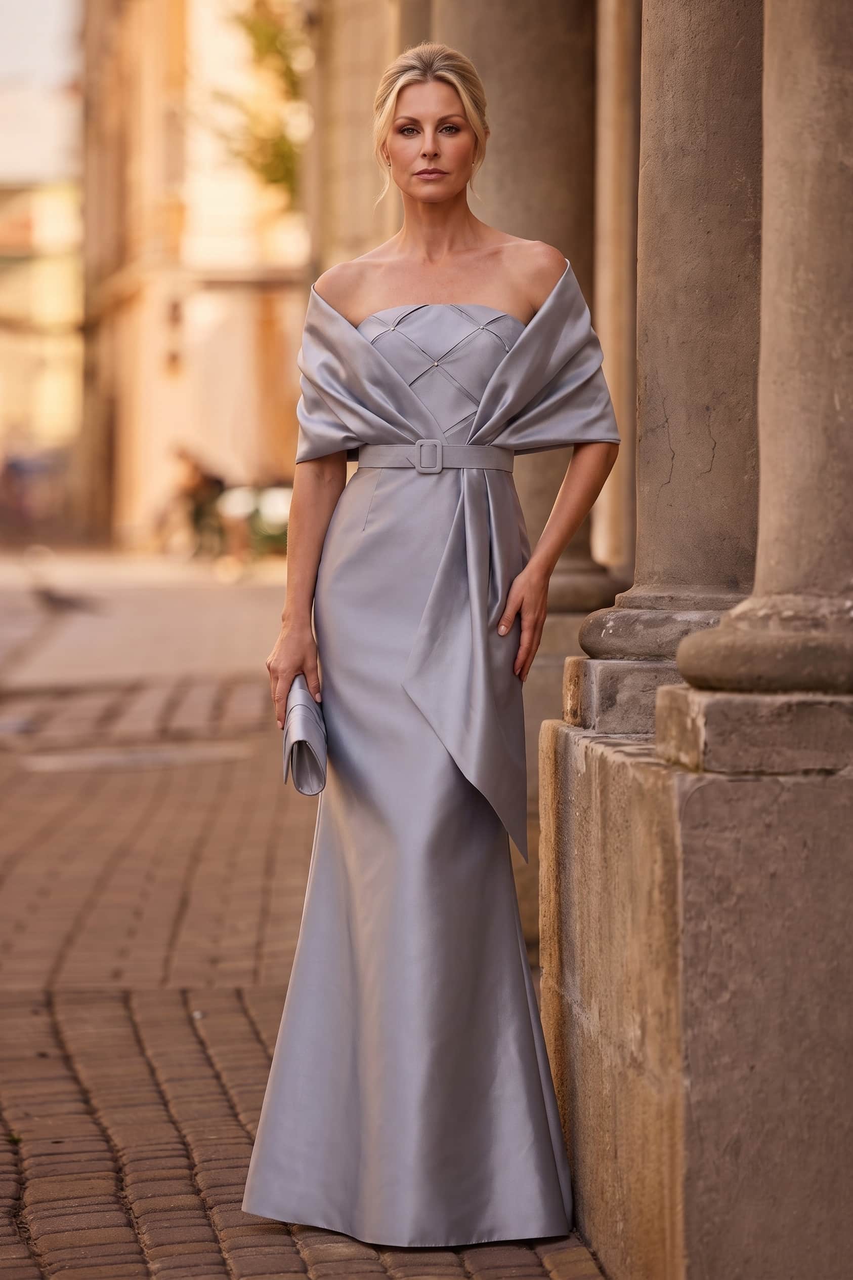 Trumpet 2 Pieces Floor Length Mother of the Bride Dresses CM0370