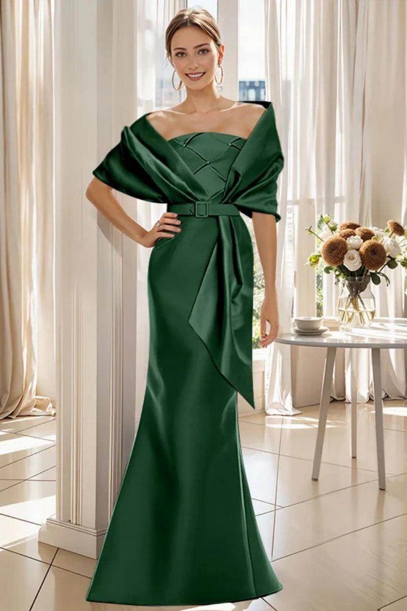 Trumpet 2 Pieces Floor Length Mother of the Bride Dresses CM0370