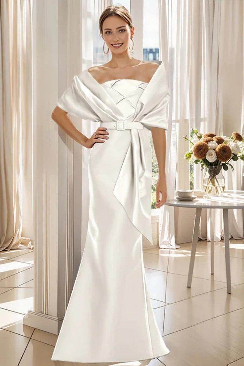 Trumpet 2 Pieces Floor Length Mother of the Bride Dresses CM0370