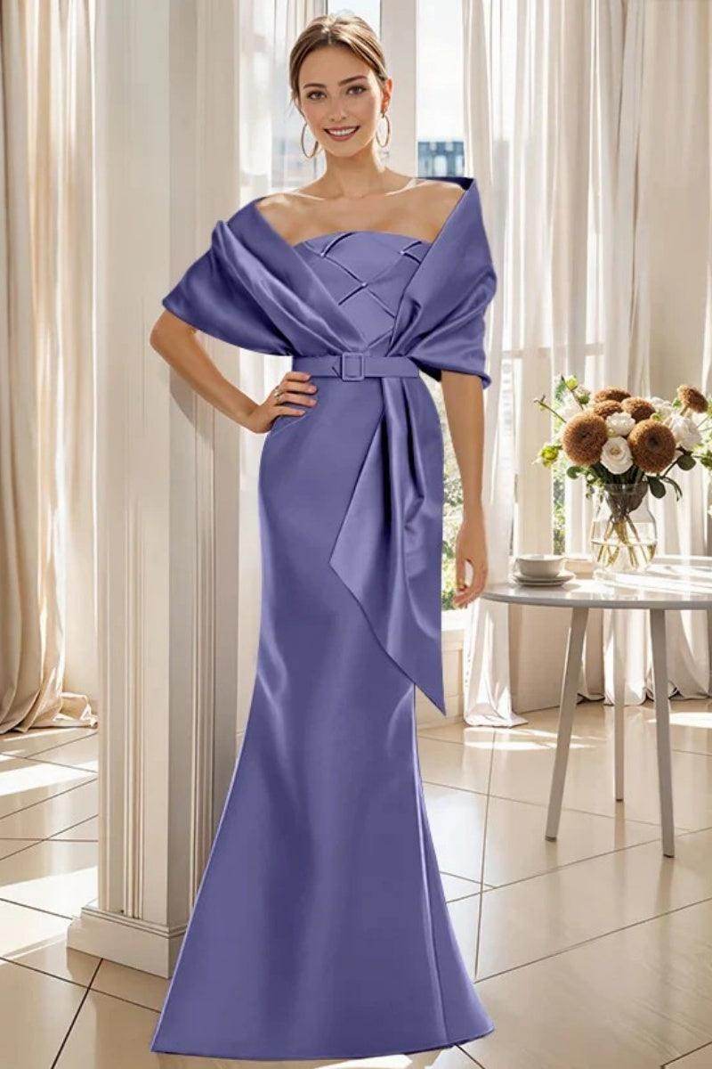 Trumpet 2 Pieces Floor Length Mother of the Bride Dresses CM0370