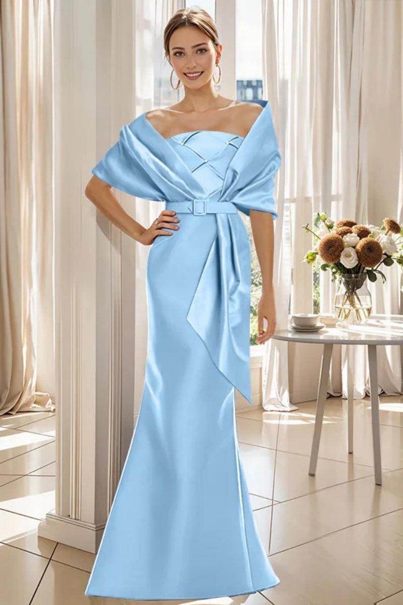 Trumpet 2 Pieces Floor Length Mother of the Bride Dresses CM0370