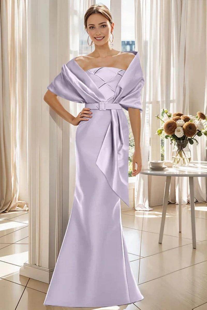 Trumpet 2 Pieces Floor Length Mother of the Bride Dresses CM0370