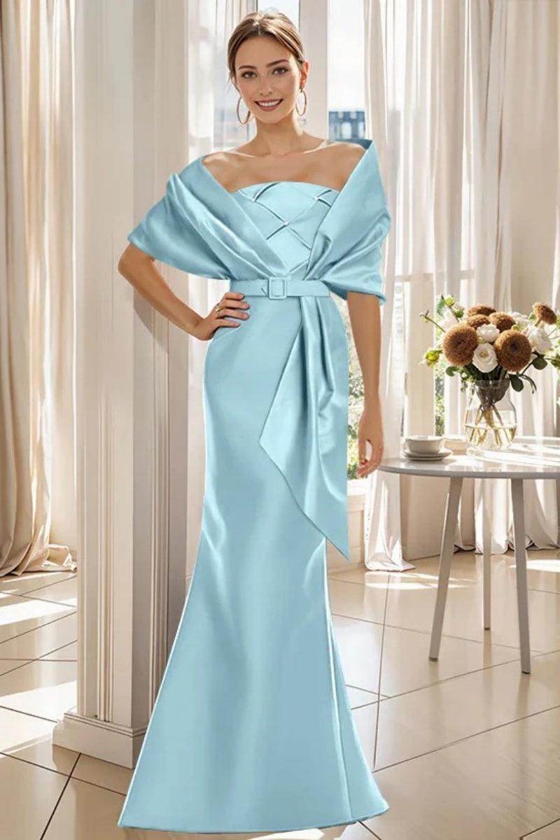 Trumpet 2 Pieces Floor Length Mother of the Bride Dresses CM0370