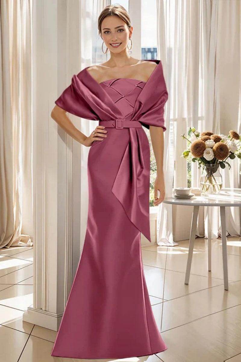 Trumpet 2 Pieces Floor Length Mother of the Bride Dresses CM0370