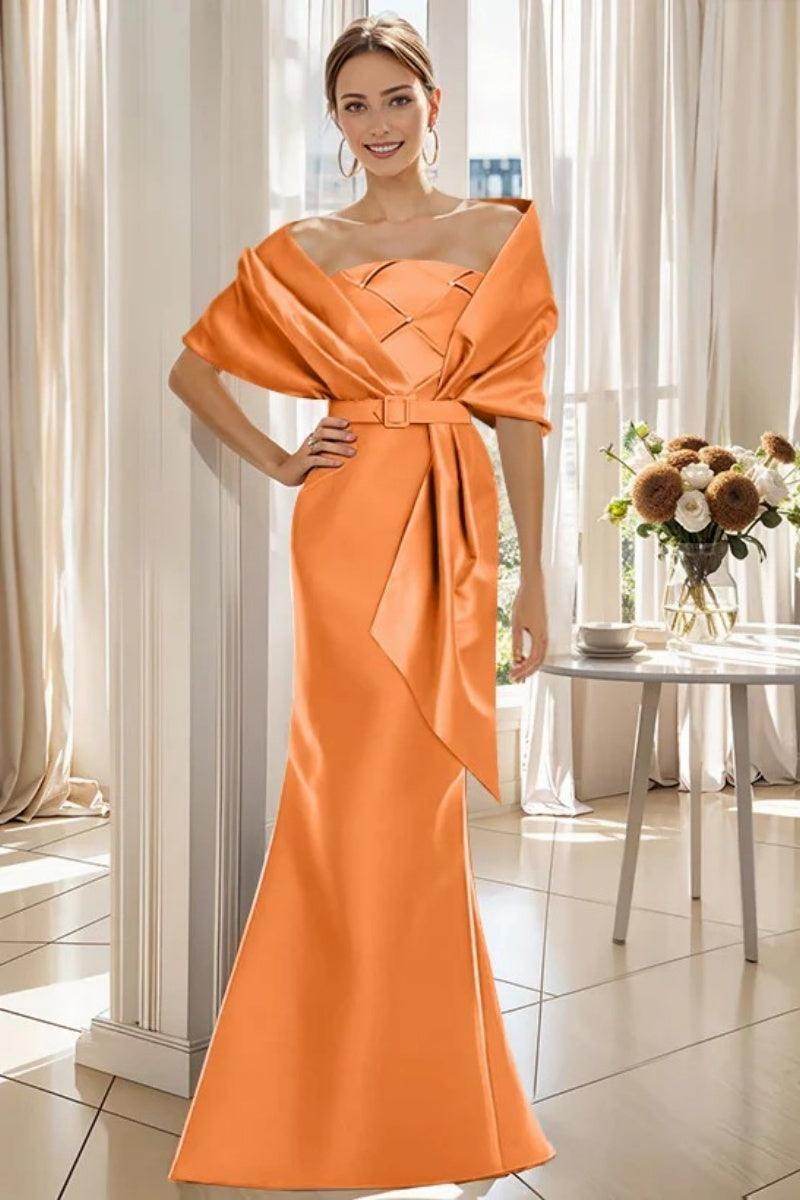 Trumpet 2 Pieces Floor Length Mother of the Bride Dresses CM0370