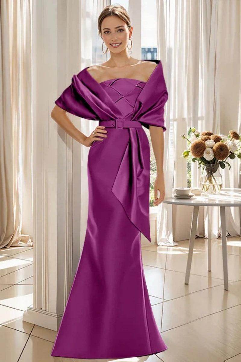 Trumpet 2 Pieces Floor Length Mother of the Bride Dresses CM0370