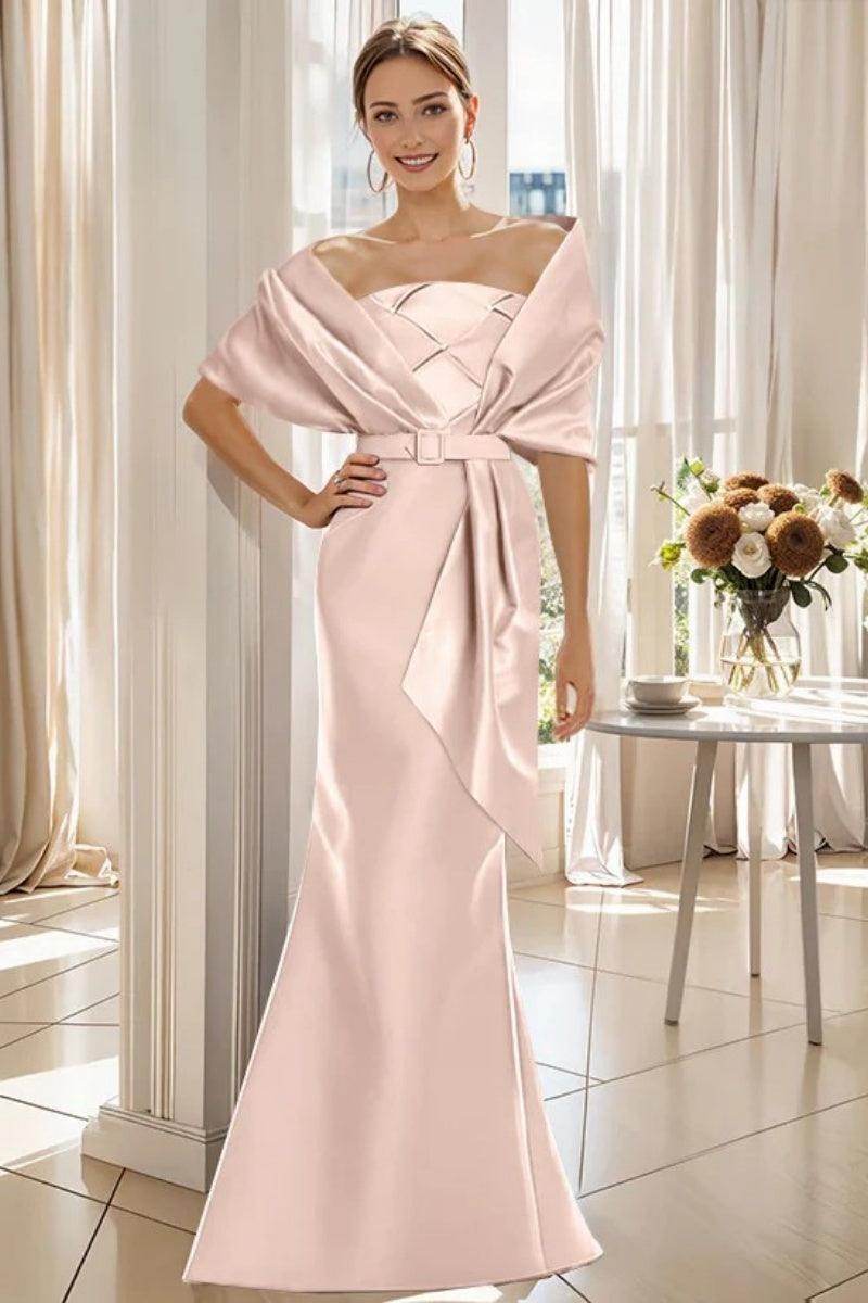 Trumpet 2 Pieces Floor Length Mother of the Bride Dresses CM0370
