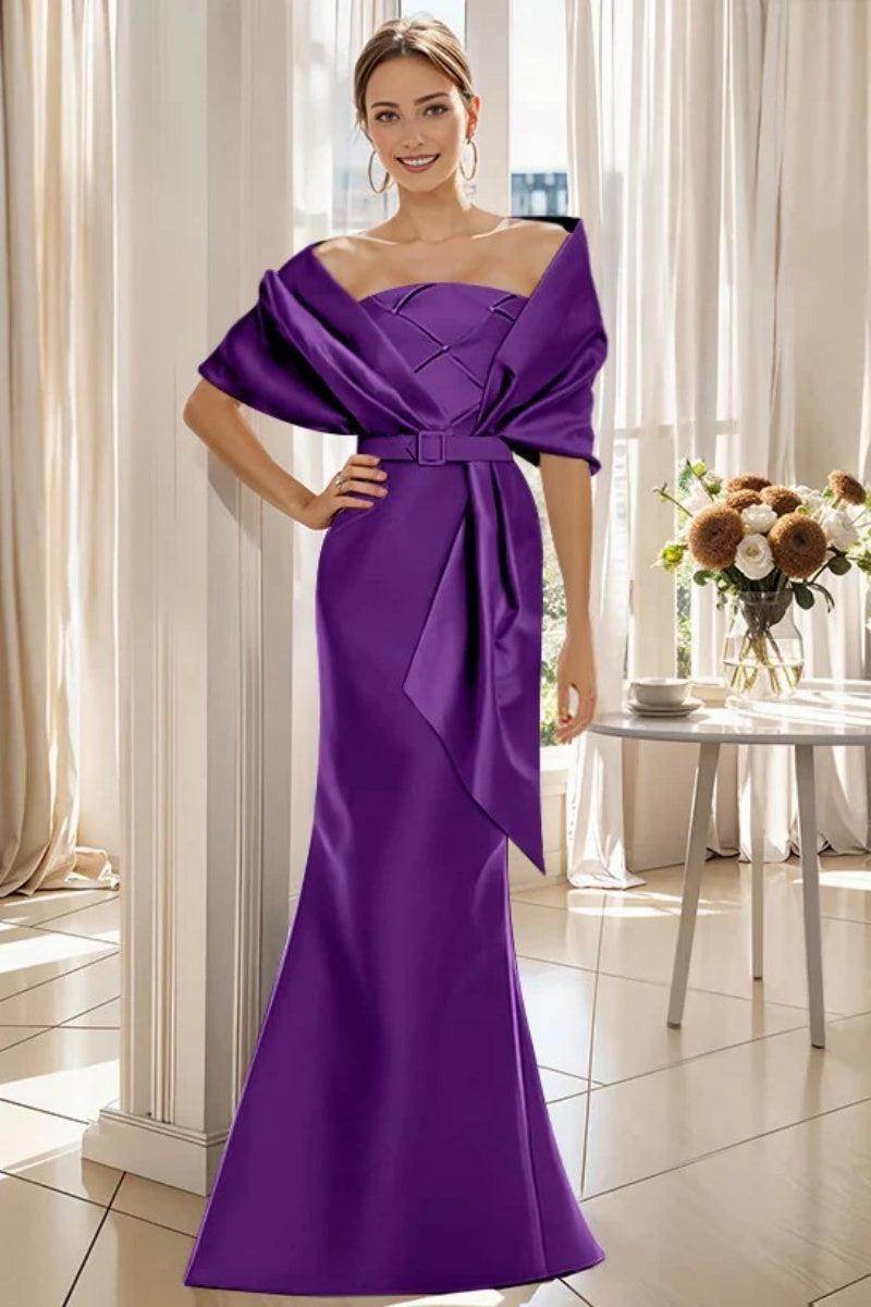 Trumpet 2 Pieces Floor Length Mother of the Bride Dresses CM0370