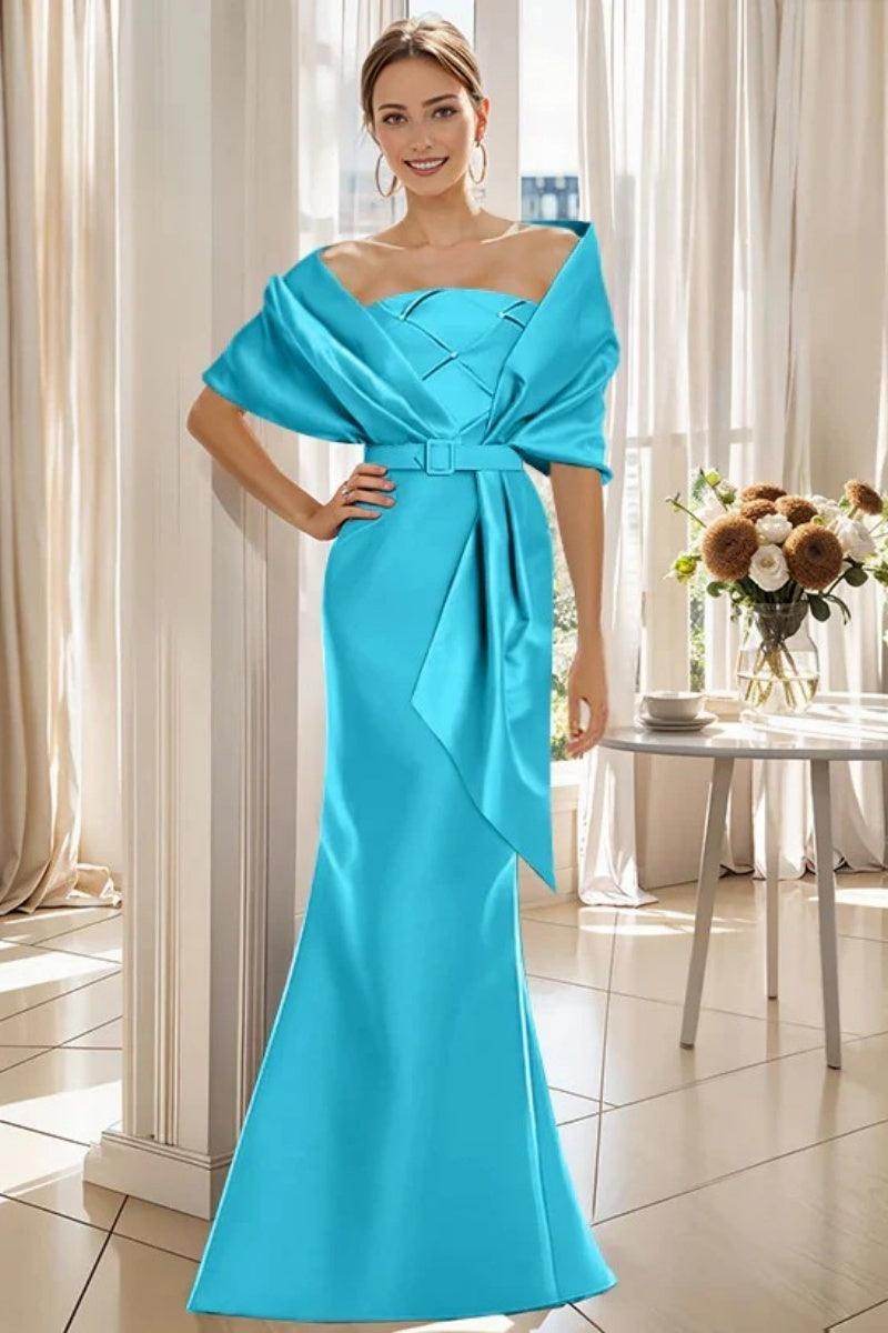 Trumpet 2 Pieces Floor Length Mother of the Bride Dresses CM0370