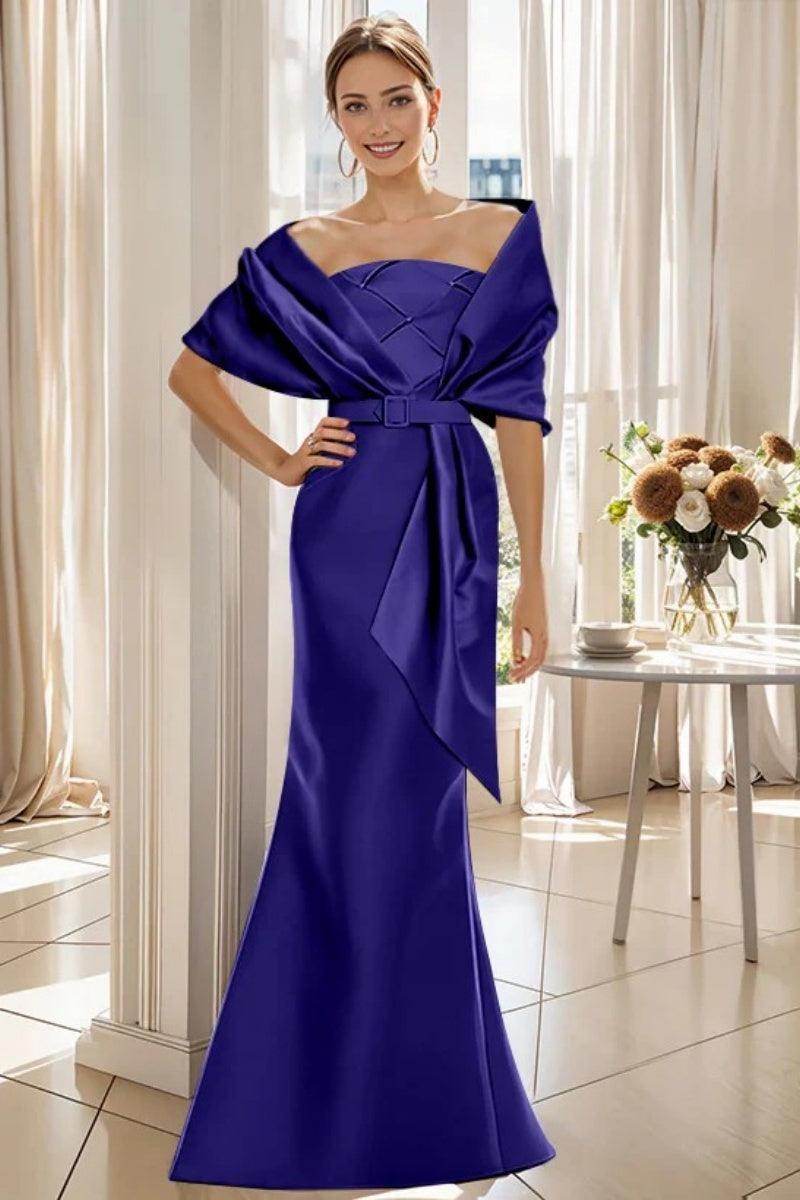 Trumpet 2 Pieces Floor Length Mother of the Bride Dresses CM0370
