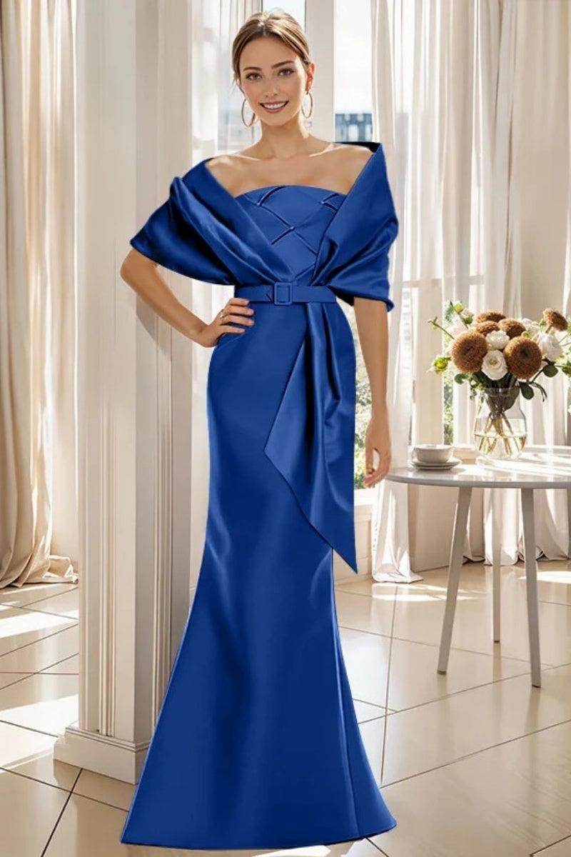 Trumpet 2 Pieces Floor Length Mother of the Bride Dresses CM0370