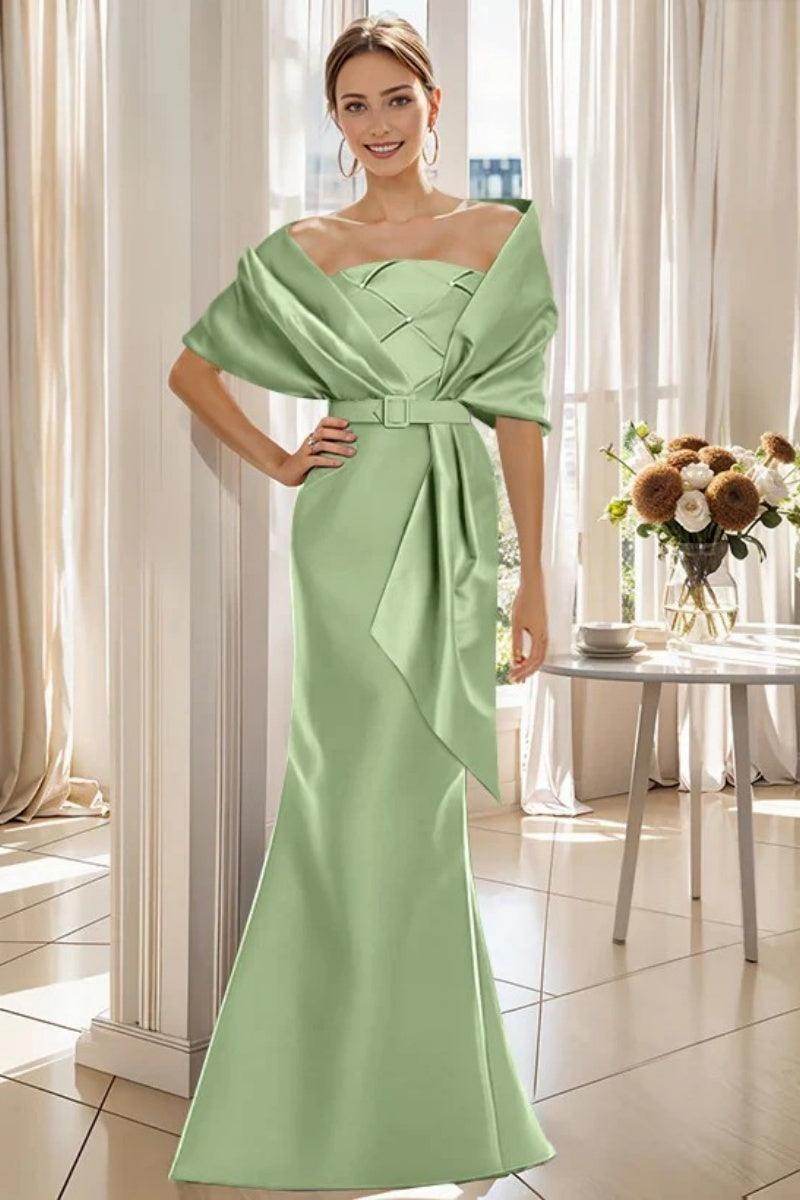 Trumpet 2 Pieces Floor Length Mother of the Bride Dresses CM0370