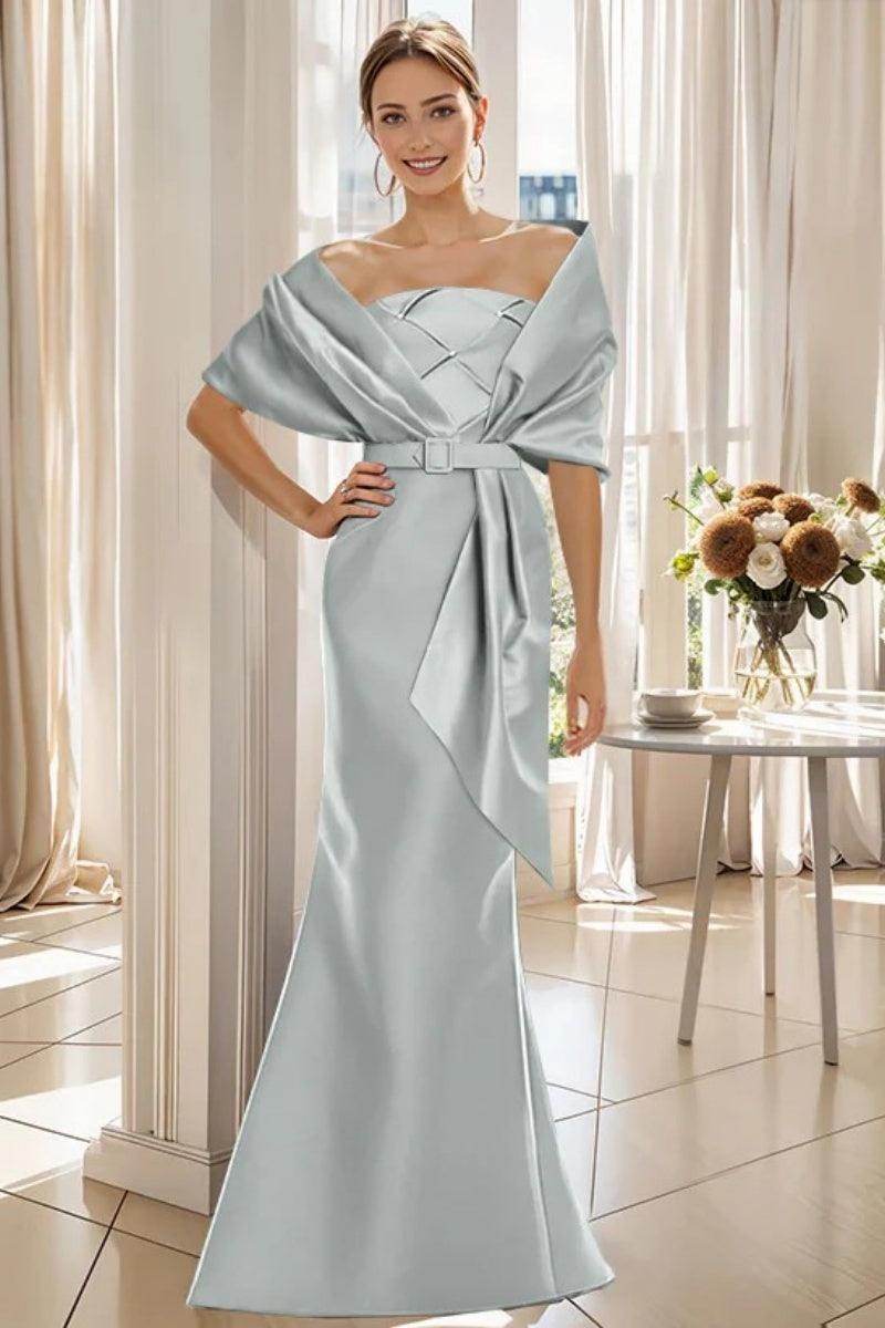 Trumpet 2 Pieces Floor Length Mother of the Bride Dresses CM0370