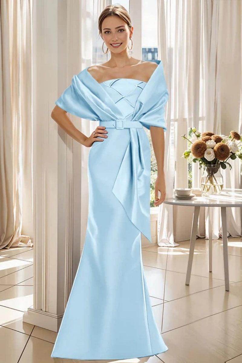 Trumpet 2 Pieces Floor Length Mother of the Bride Dresses CM0370