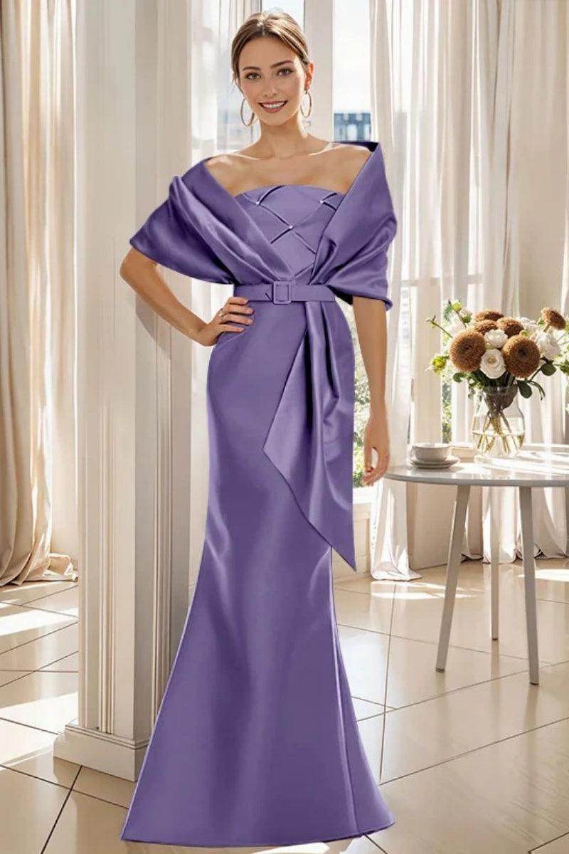 Trumpet 2 Pieces Floor Length Mother of the Bride Dresses CM0370
