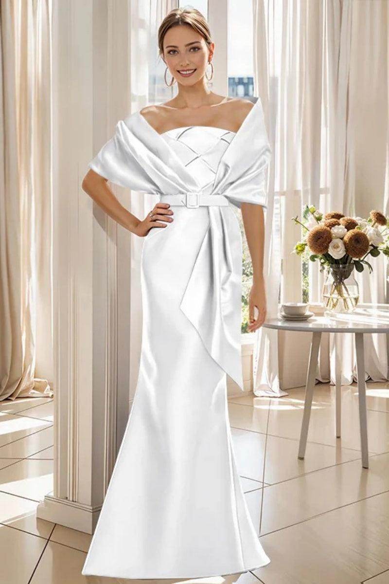 Trumpet 2 Pieces Floor Length Mother of the Bride Dresses CM0370