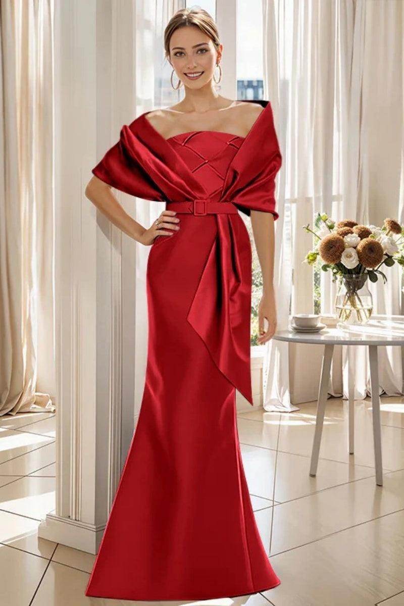 Trumpet 2 Pieces Floor Length Mother of the Bride Dresses CM0370