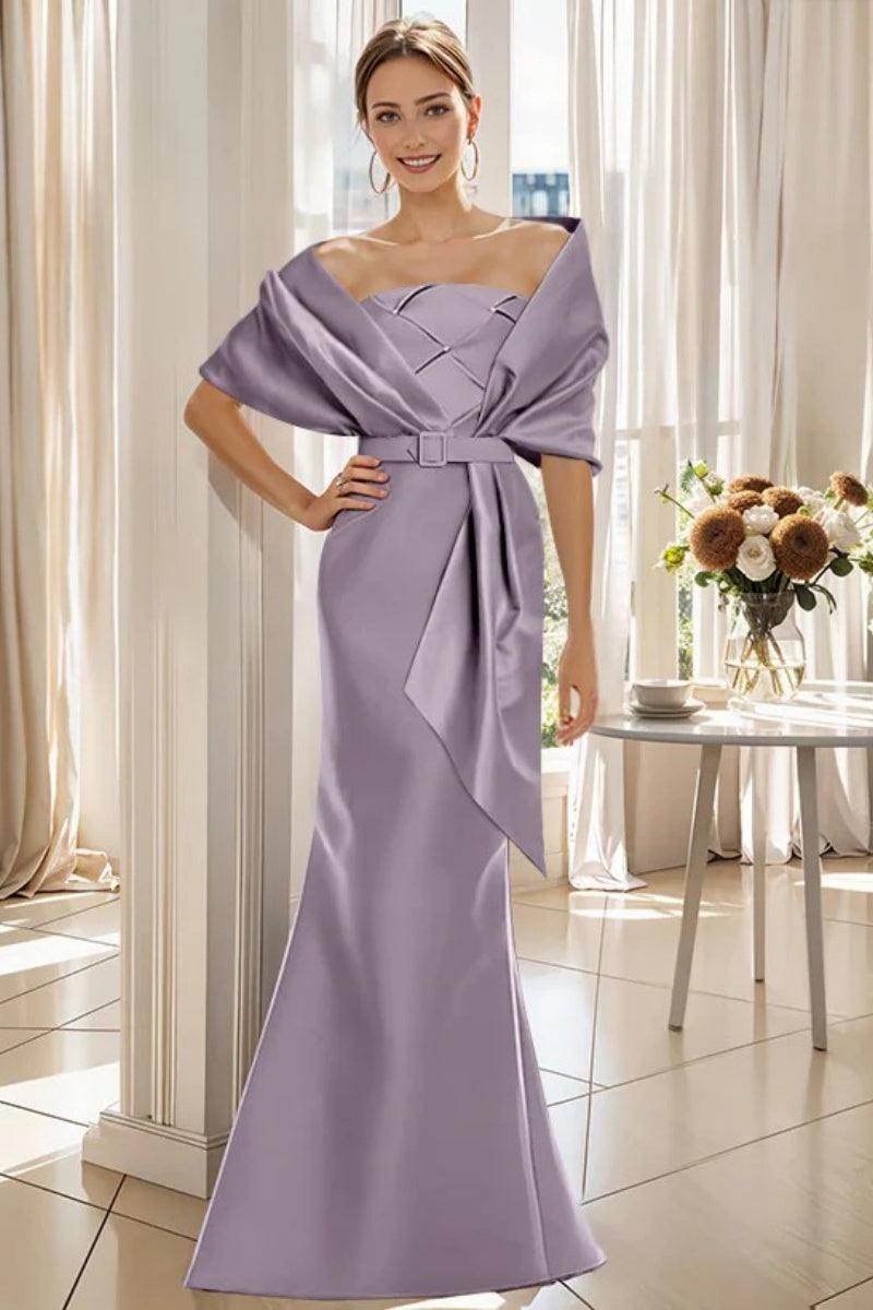Trumpet 2 Pieces Floor Length Mother of the Bride Dresses CM0370