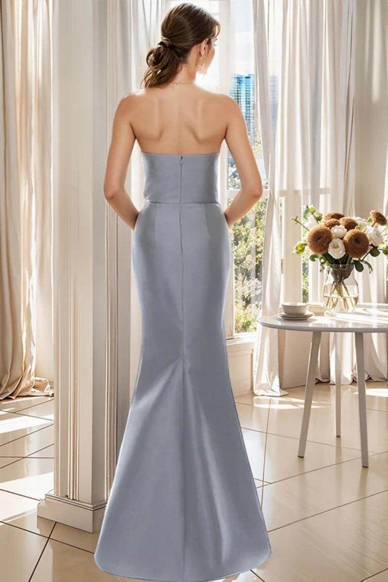 Mermaid Strapless Sleeveless Floor Length Mother Dresses CM0371