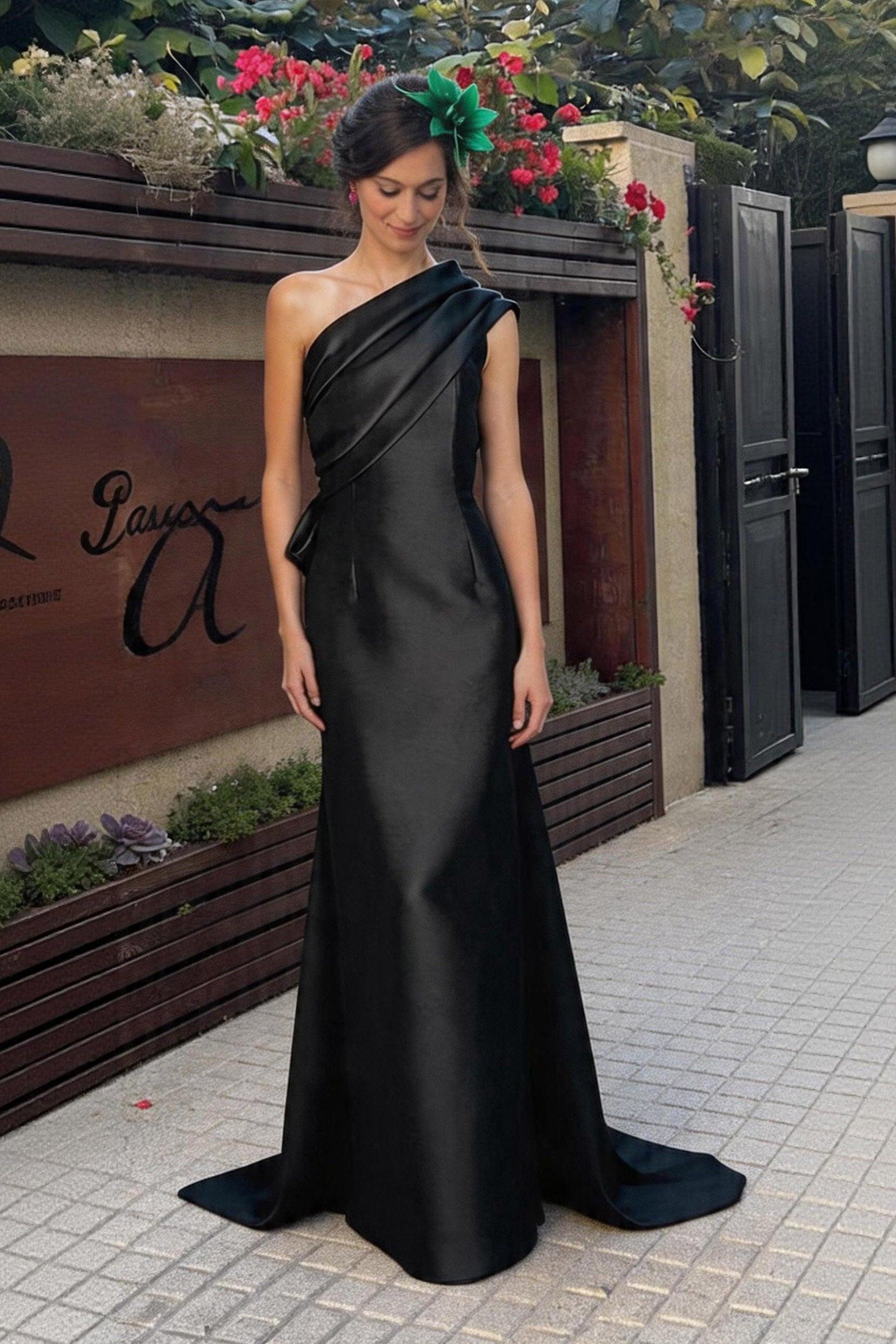 Sheath Column One Shoulder Mother of the Bride Dresses CM0372
