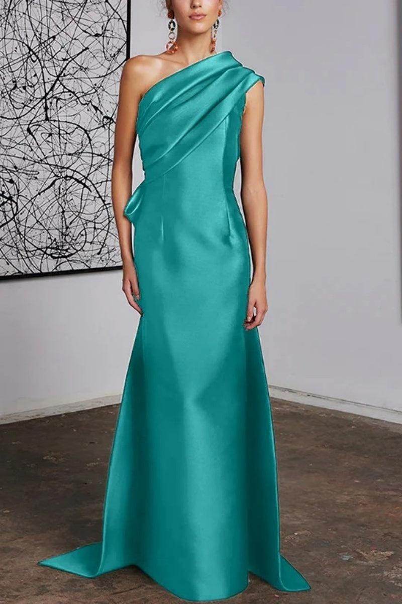 Sheath Column One Shoulder Mother of the Bride Dresses CM0372