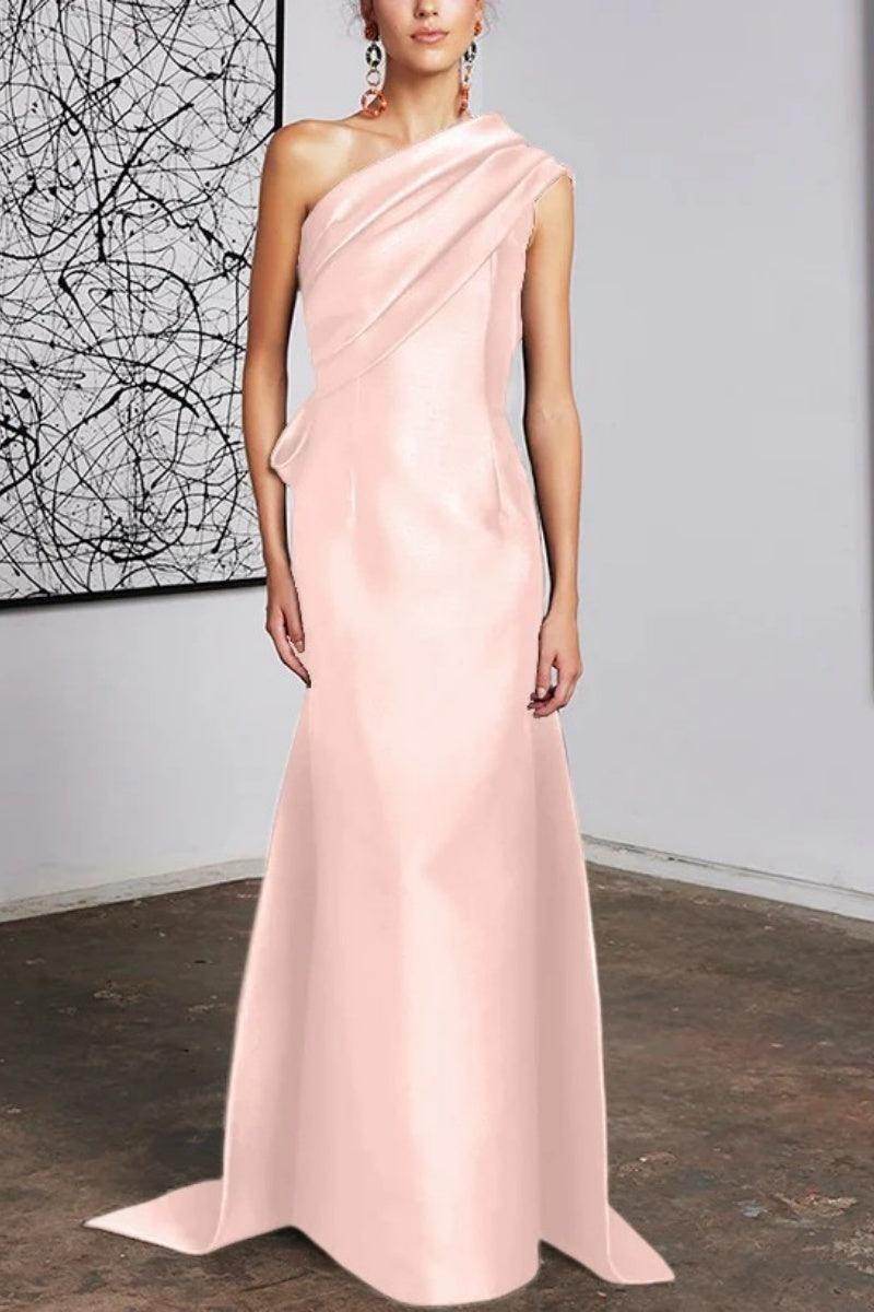 Sheath Column One Shoulder Mother of the Bride Dresses CM0372