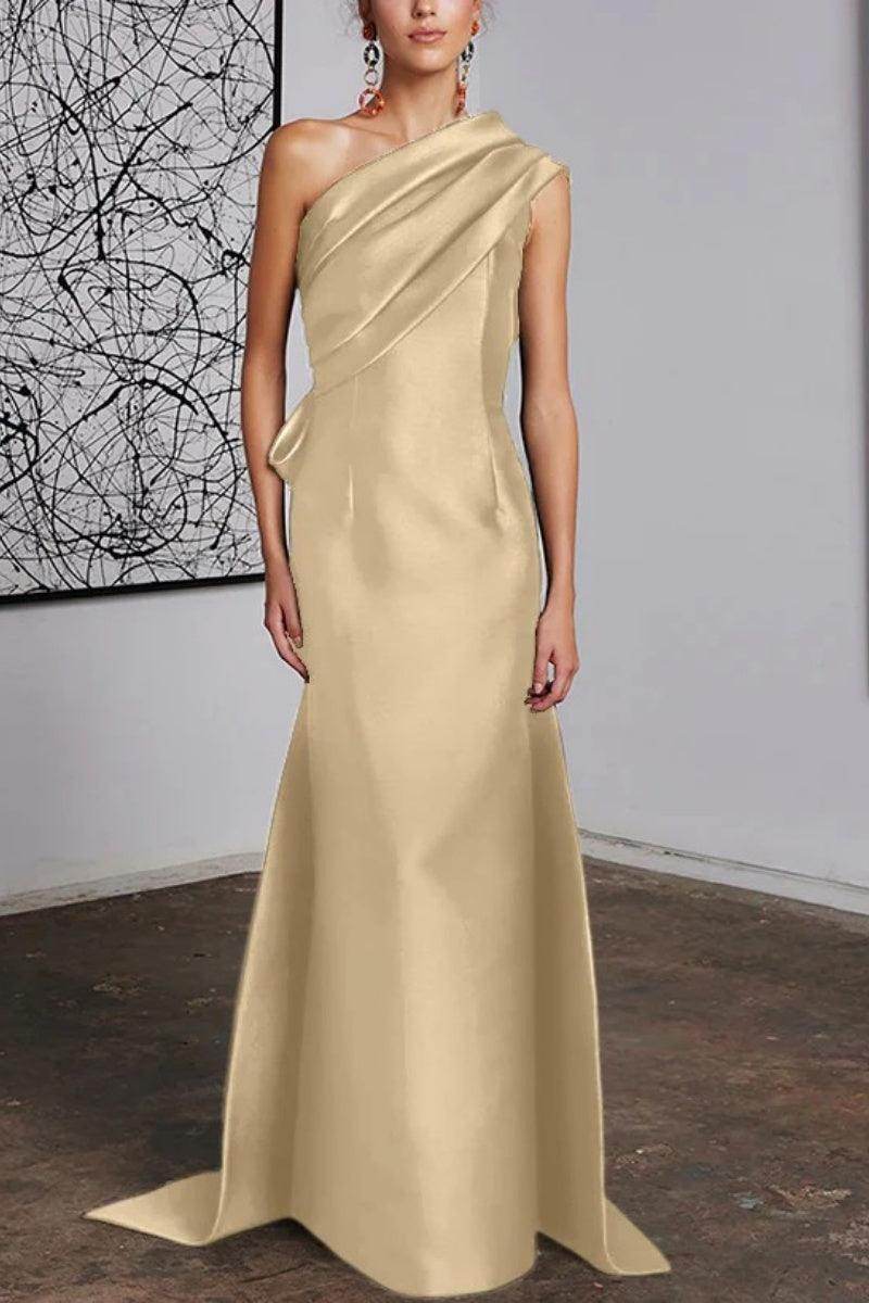 Sheath Column One Shoulder Mother of the Bride Dresses CM0372