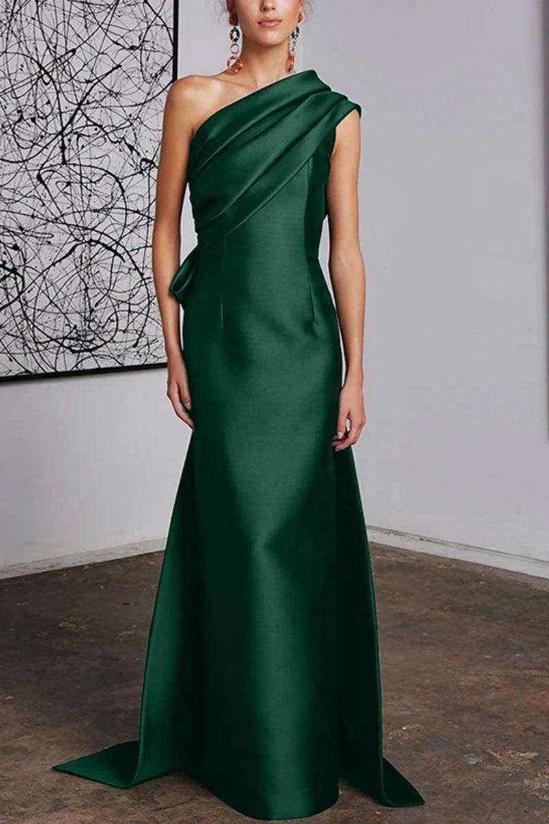 Sheath Column One Shoulder Mother of the Bride Dresses CM0372