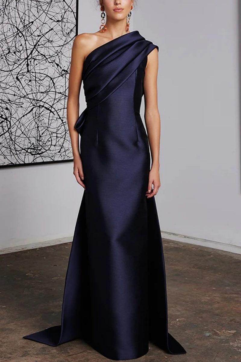 Sheath Column One Shoulder Mother of the Bride Dresses CM0372
