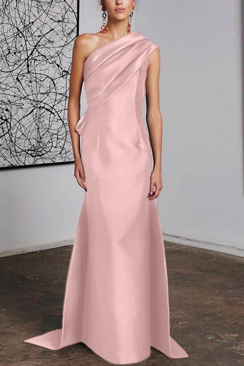 Sheath Column One Shoulder Mother of the Bride Dresses CM0372