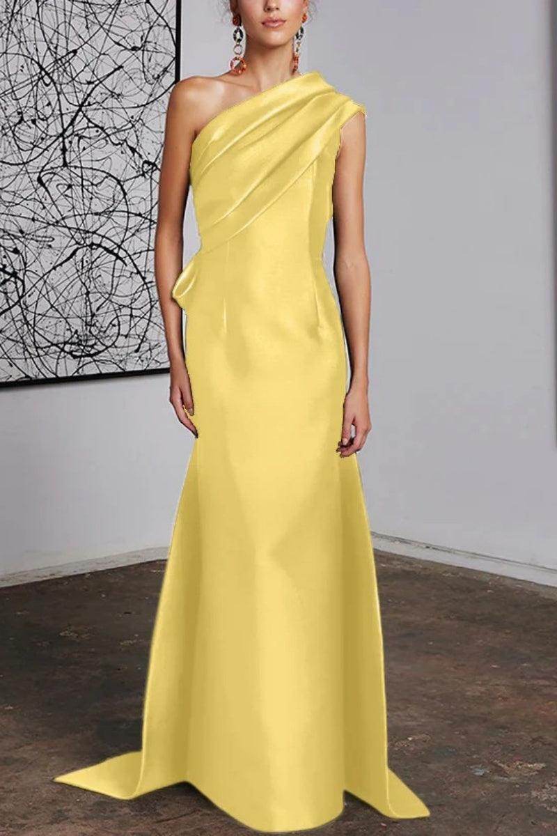 Sheath Column One Shoulder Mother of the Bride Dresses CM0372