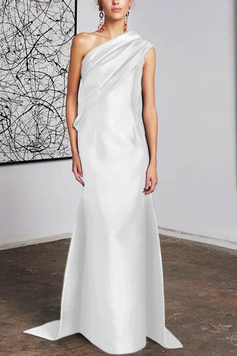 Sheath Column One Shoulder Mother of the Bride Dresses CM0372