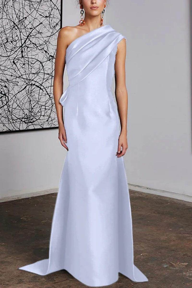 Sheath Column One Shoulder Mother of the Bride Dresses CM0372