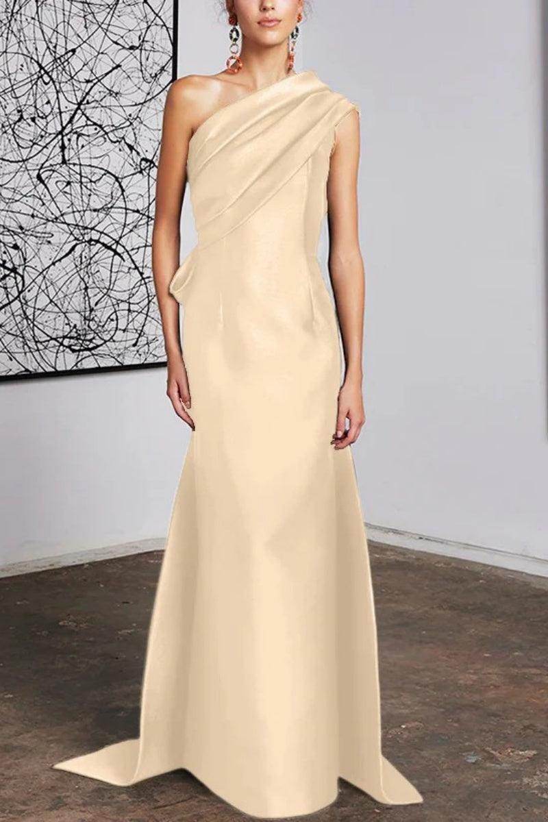 Sheath Column One Shoulder Mother of the Bride Dresses CM0372