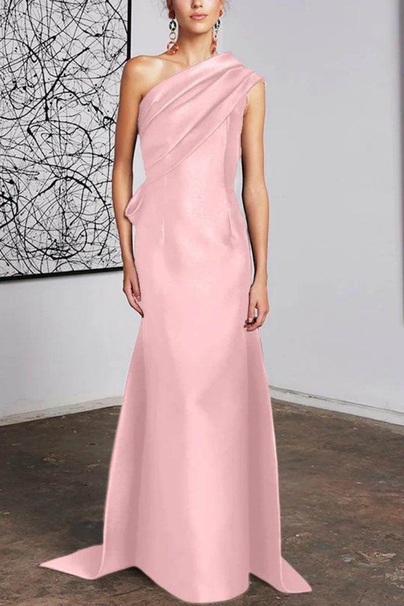 Sheath Column One Shoulder Mother of the Bride Dresses CM0372