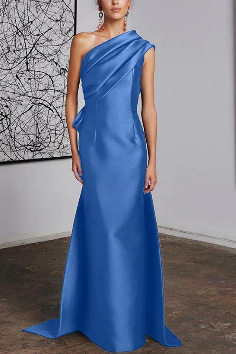 Sheath Column One Shoulder Mother of the Bride Dresses CM0372