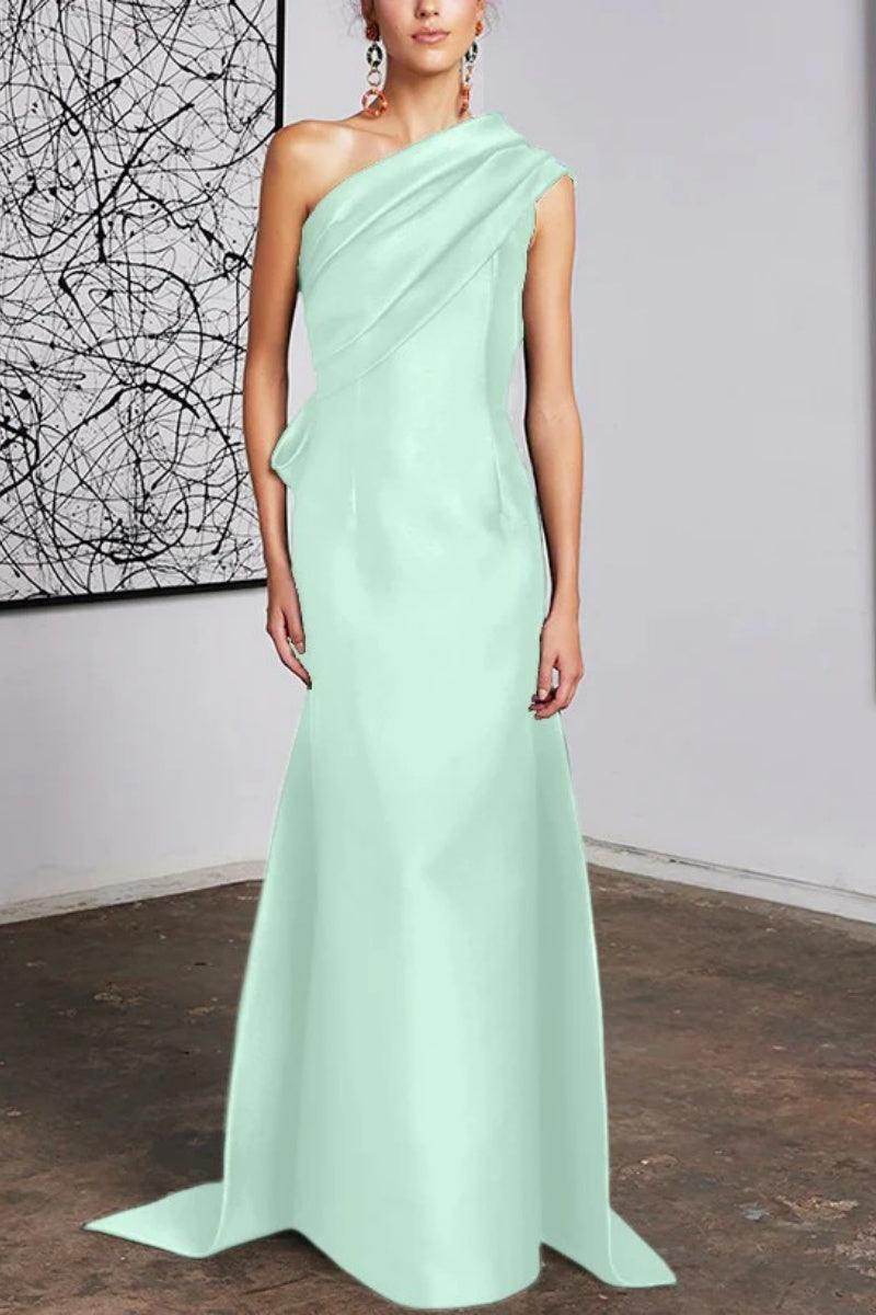 Sheath Column One Shoulder Mother of the Bride Dresses CM0372